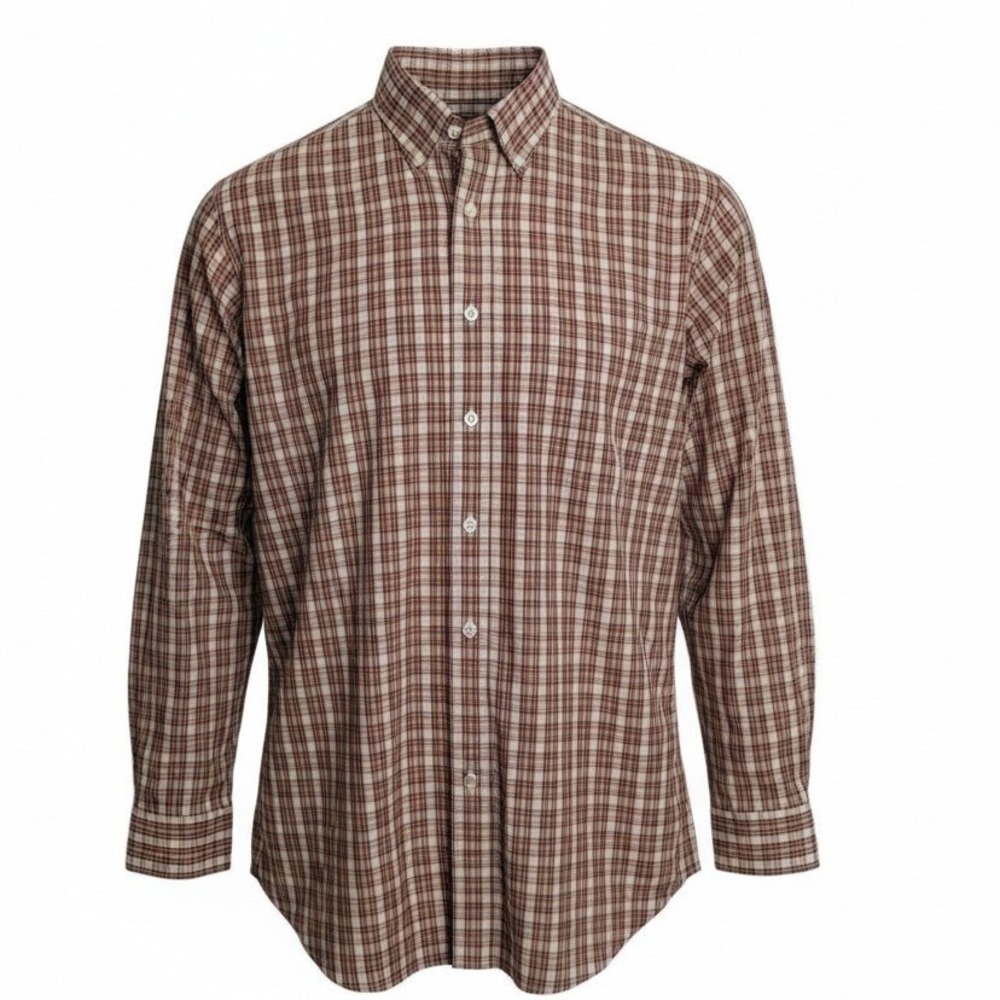 Lanesboro Mens Button Down Shirt Plaid Long Sleeve Size Medium 16 1/2 32‎ 33